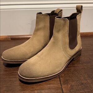 Crevo Tan Suede Chelsea Boots men size 9